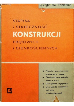 Statystyka I Stateczność Konstrukcji Prętowych i cienkościennych