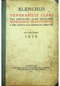 Elenchus Venerabilis Cleri 1914 r.