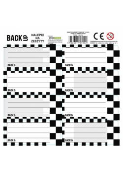 Nalepki na zeszyty BackUp 7 A94 (25szt) DERFORM