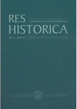 Res Historica Nr 33 Rok 2012