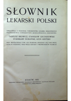 Słownik lekarski polski 1905 r.