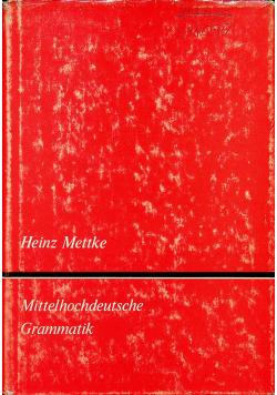 Mittelhochdeutsche gramatik