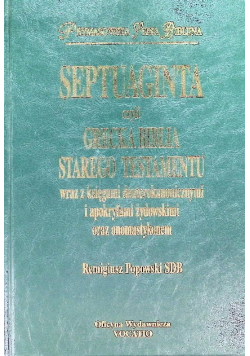 Septuaginta czyli grecka biblia Starego Testamentu