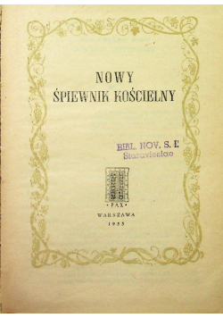 Nowy śpiewnik kościelny