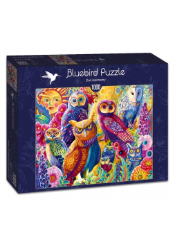 Puzzle 1000 Kolorowe sowy