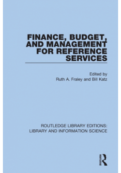 Finance, Budget, and Management for Reference Services