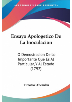 Ensayo Apologetico De La Inoculacion