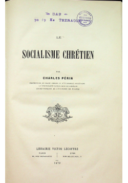 Le Socialisme Chretien 1879 r.