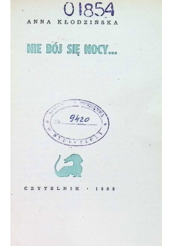Nie bój się nocy