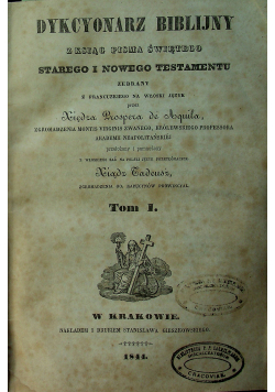 Dykcyonarz biblijny z ksiąg Pisma Świętego 4 tomy 1844 r.