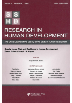 Risk and Resilience in Human Development