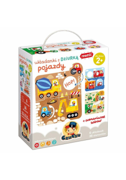 Układanki z dziurką Pojazdy 2+