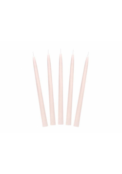 Świeca stożkowa matowa nude 24cm 10szt