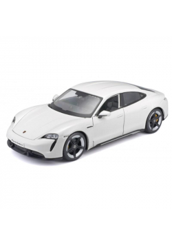 Porsche Taycan Turbo S White 1:24 BBURAGO