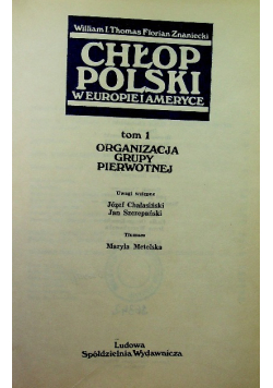 Chłop Polski w Europie i Ameryce Tom 1