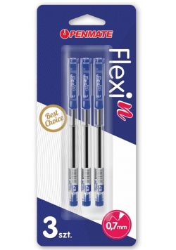 Długopis Flexi N niebieski 3szt PENMATE