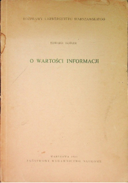 O wartości informacji