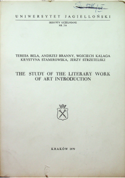 The study of the literary work of art introduction