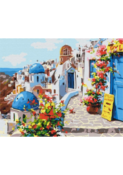 Malowanie po numerach 40x50cm Magiczne Santorini