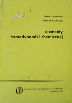 Elementy termodynamiki chemicznej