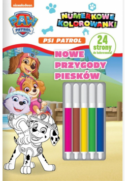 Nowe przygody piesków. Psi Patrol. Numerkowe kolorowanki