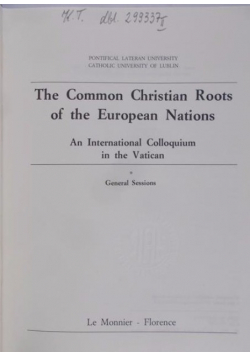 The Common Christian Roots of the European Nations
