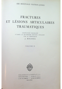 Fractures et lesions  articulaires traumatiques
