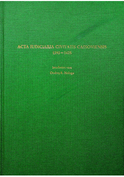 Acta Iudiciaria Civitatis Cassoviensis