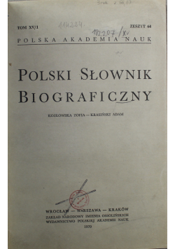Polski słownik biograficzny Tom XV 1 Zeszyt 64