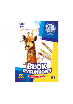 Blok rysunkowy A3/20K 90g (10szt) ASTRA