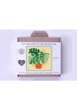 Zestaw do haftu mini gobelinowego Monstera w doniczce