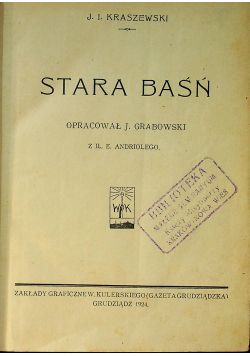Stara baśń 1924 r