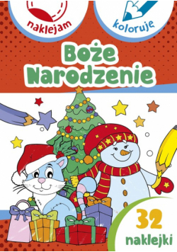 Boże Narodzenie Naklejam i koloruję