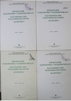 Kwartalnik elektroniki i telekomunikacji 4 książki