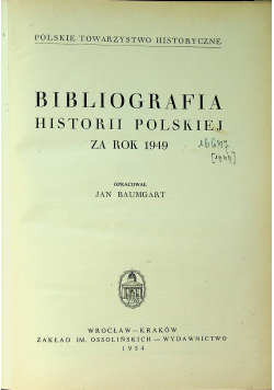 Bibliografia historii polskiej za rok 1949