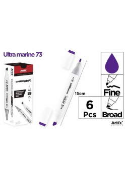 Marker Chromax z 2 końcówk. ultra marine 73 (6szt)