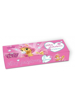 Farbki plakatowe 12 kolorów Princess Palace Pets