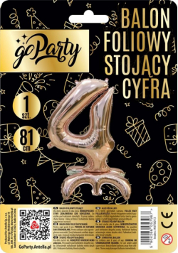 Balon foliowy stojący cyfra 4