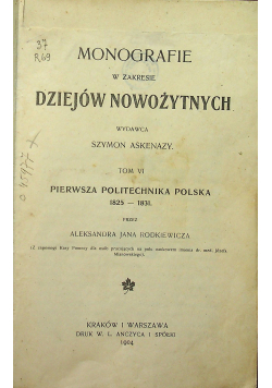 Monografia w zakresie dziejów Nowożytnych 1904 r.