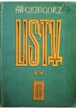 Grzegorz Wielki Listy Tom II