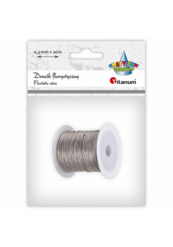 Drucik florystyczny 0,3mm 20m srebrny