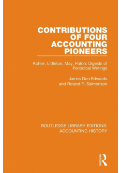 Contributions of Four Accounting Pioneers