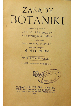 Zasady botaniki 1922 r