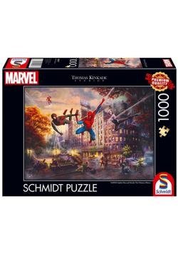 Puzzle 1000 PQ T. Kinkade Spider-Man i przyjaciele 110806