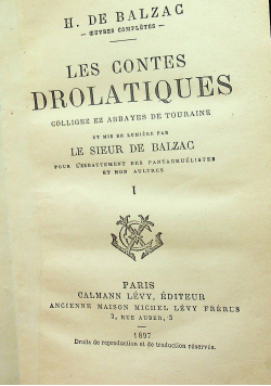 Les Contes Drolatiques 1897 r.