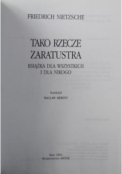 Tako rzecze Zaratustra