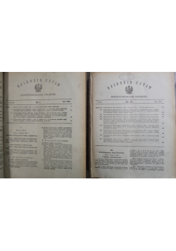 Dziennik Ustaw numery od 1 do 116 2 części 1922 r