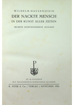 Der Nackte mensch in der kunst aller zeiten 1924 r