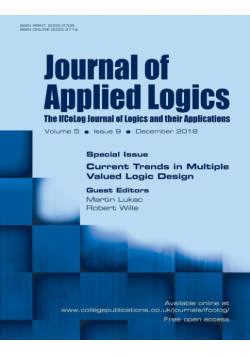 Journal of Applied Logics - IfCoLog Journal of Logics and their Applications. Volume 5, number 9, December 2018. Special issue