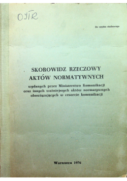 Skorowidz rzeczowy aktów notarialnych